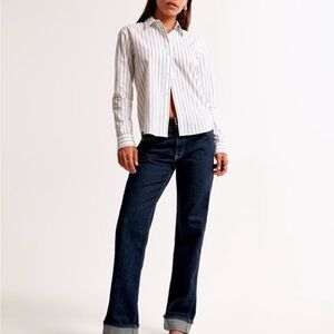 Abercrombie & Fitch Dark Blue utility baggy jeans